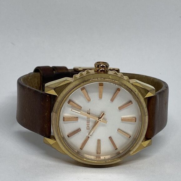 Diesel Nuki DZ-5477 Women's Brown Leather Analog Dial Quartz Wrist Watch VK603 - Picture 7 of 12